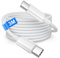 100W USB C to USB C Charger Cable, iPhone 15 16 Charger Cable 3M for iPhone 16e 16 15 Pro Max,iPad Pro/Air,MacBook Pro,Sam-sung S25 Ultra,Long Nylon Braided Type C Charge Cable Fast Charging Lead Wire