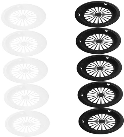 ABOOFAN Lot de 10 Supports pour Assiettes en Carton avec Rainures À Clipser, Passoire De Cuisine en Plastique, Réutilisables Et Robustes, pour Pique-, Fête, Dîner