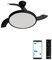 CREATE / WIND CLEAR STUDIO M/Ventilador de techo con luz negro con Wifi y mando / 40W, Temporizador, Ø 108 cm, 6 velocidades, aspas retráctiles, 3 temperaturas de luz, función verano-invierno