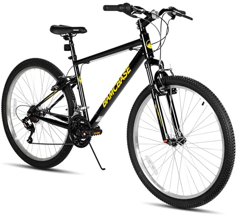HILAND Agave 26 27.5 Inch Mountain Bike for Adults, 18-Speed Hardtail MTB with V-Brakes, Hardtail Mountain Bike with High Carbon Steel Frame, Unisex Commuter Bicycle