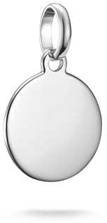 Thomas Sabo Charm Club Connect Coin & Heart Recycled 925 Silver Charm, one size, Sterling Silver, No Gemstone