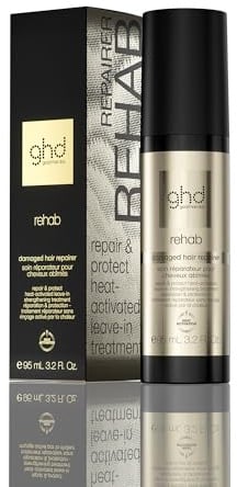 ghd Rehab Damaged Hair Repairer, Heat-Activated Leave-In Strengthening Treatment To Repair & Protect 95ml