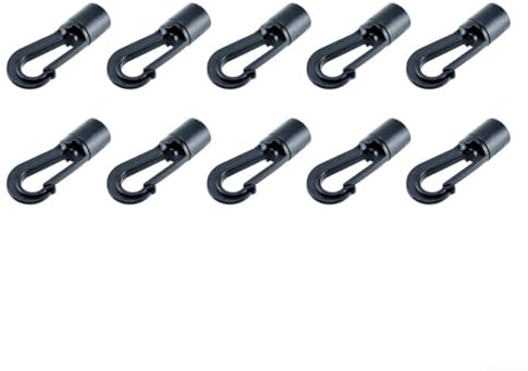 Per 5 ganci elastici da 8 mm per kayak, in plastica leggera, ideale per attività all'aperto