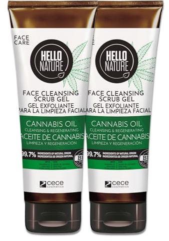 P-Beauty 2X Gesichtspeeling mit Bio-Hanfsamenöl, veganes Peeling Gel für glatte & verfeinerte Haut - natürliche Gesichtsreinigung, Gesichtspflege gegen Unreinheiten, abgestorbene Zellen & Talg (125ml)