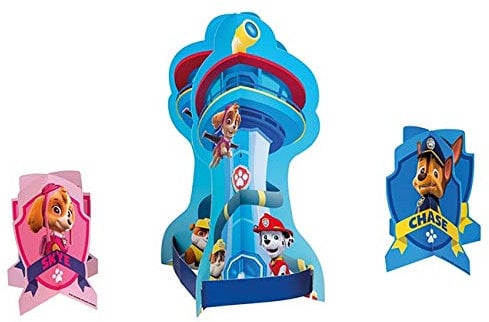 tib 19712 Paw Patrol and Chase & Skye Tafelaufsatz mit Ständer, mehrfarbig, Einheitsgröße