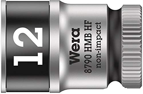 Wera 05003746001 8790 HMB HF Zyklop-Steckschlüsseleinsatz mit 3/8-Antrieb mit Haltefunktion, 12.0 x 29.0 mm, 12