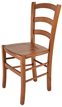 t m c s Tommychairs - Chaise Venice pour Cuisine, Bar et Salle à Manger, Robuste Structure en Bois de hêtre peindré en Couleur Cerisier et Assise en Bois