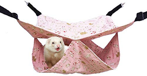 Thin Pet Cage Hängematte, Sommer Sugar Glider Bettwäsche Bunkbed Chinchilla Bed Rat Home Frettchen Hängematte Meerschweinchen Käfig Zubehör für Kleintiere, Golden Bear Degu Eichhörnchen