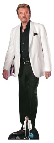 CS807 - Star Cutouts Johnny Hallyday Lifesize Cardboard Cutout - Celebrity Collectible - 179cm - Great for parties, decorations and gifts