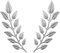2 Broches bijou de col feuilles acier argenté, chic.