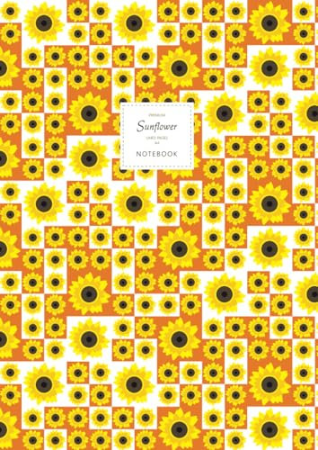Sunflower Notebook - Lined Pages - A4 - Premium: (Orange Edition) Fun notebook 192 lined pages (A4 / 8.27x11.69 inches / 21x29.7cm)