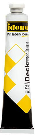 Idena 90004011 - Deckweiß in der Tube, 22 ml, zum Mischen und Aufhellen von Aquarell- und Deckfarben