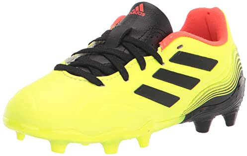 adidas Copa Sense.3 Firm Ground Soccer Shoe, Team Solar Yellow/Black/Solar Red, 4 US Unisex Big Kid