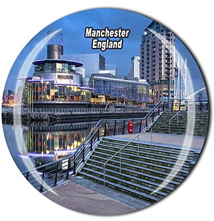 Manchester England UK Fridge Magnet Souvenir Gift Collectibles Refrigerator 3D Crystal Magnetic Sticker