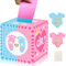 hongpar Jeu de révélation de sexe pour bébé, boîte de vote avec 60 cartes de vote, garçon ou fille, fournitures de fête, rose et bleu