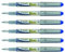 PILOT V-Pen Einweg-Füllfederhalter, silberfarben, mittlere Spitze, Blau, 6 Stück