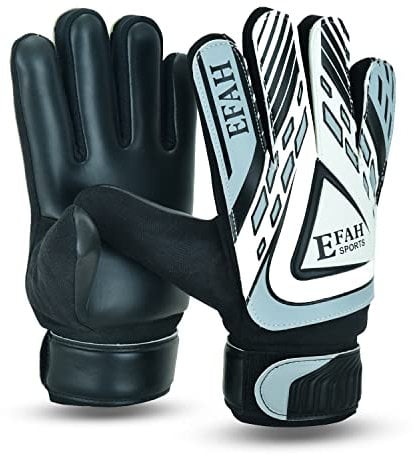 EFAH SPORTS Football Goalkeeper Gloves for Boys kids children youth Goalie Glove with Strong Grip Palms