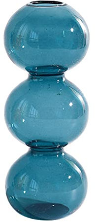 Panonw 2 Stück Glasblasen-Vasen, 16,5 cm, bunt, niedlich, Blumenglas, Hydrokultur, Kugel, Glasvase für Hochzeiten, Partys, Veranstaltungen, Heimdekoration