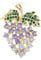 MAYIYAHO Exquis Raisin Broche Broches pour Femmes cubique zircone Fruits Collier Broche Broches pour fête Bureau Bijoux Cadeaux