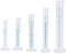 KOMUNJ 5pcs Plastic Graduated Cylinder Beaker 10ml 25ml 50ml 100ml 250ml Measuring Cylinder Transparent Lab Test Tube Liquid Measuring Tools