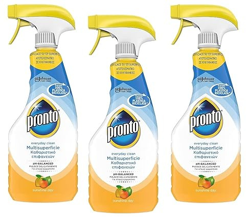 Detergente Multisuperficie Agrumi pH-milder Zitrusreiniger Spray 3 x 500ml | Flacone riciclabile con trigger, profumo fresco; für Küche, Bad und abwischbare Oberflächen im, Gesamtnettogewicht 1,5 L