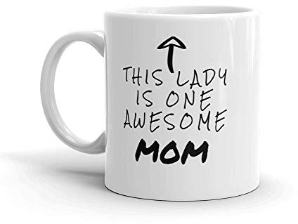This Lady Is One Awesome Moma Keramik-Kaffeetasse/Tasse (11 oz) – Geburtstag, Muttertag, Weihnachten für Mutter, Mutter, Oma