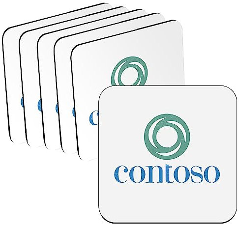 Contoso Geek Untersetzer aus Kork für Computer, 6 Stück (95 x 95 mm)