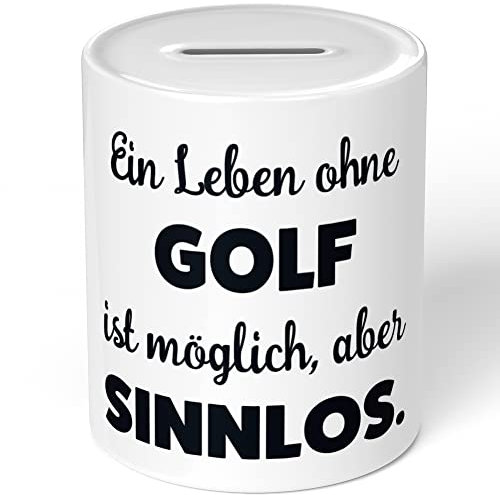 JUNIWORDS Spardose Sparbüchse, EIN Leben ohne Golf ist möglich, Aber sinnlos (1009659)