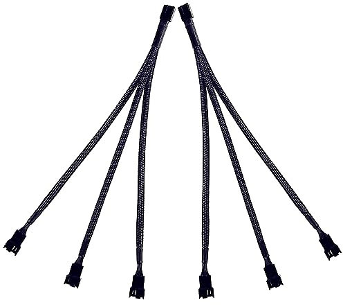 GeekerChip Y Kabel für Lüfter PWM 3 Pin 1 Stück, 3 Wege PWM Lüfter Adapter Verlängerung PWM Fan Splitter, Lüfter Splitter Kabel,Geeignet für Computer PC Lüfterkabel