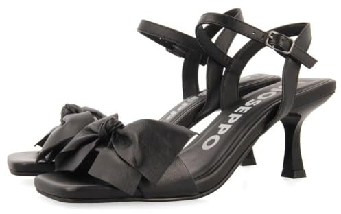GIOSEPPO Sandalias Negras DE TACÓN Fino con Detalle DE Lazo para Mujer Patti