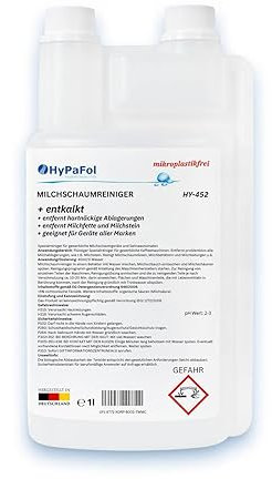 Milchschaumreiniger | flüssiger Spezialreiniger für Milchschaumgeräte | entfernt hartnäckige Ablagerungen | geeignet für Geräte aller Marken (1x 1L)