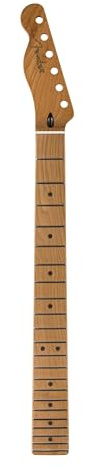 Fender Satin Roasted Maple Telecaster LH Neck, 22 Jumbo Frets, 12, Maple, Flat Oval Shape