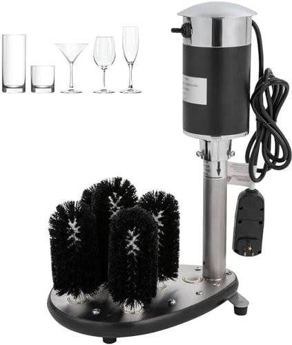 SACLMD Glass Washer Upright,Electric Commercial Glass Washer,Winery Wine Glass Cleaning Machine,for Bars,Kitchen,Hotels,Caterers,Restaurants,Event venues,110V