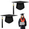 2 Stück Doktorhut 2024 Graduation Cap mit Tassel, Verstellbar Bachelor Abschluss Hut, Universal Abschluss Hat mit Anhänger Quaste Gelten High School Bachelor, Undergraduate, Master und Doktorand