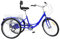 HarBin-Star 24 Zoll Klapprad Dreirad für Erwachsene, 3-Rad 7-Gang Dreirad Fahrrad Tricycle, mit Shopping Korb und Schutzbleche, 3 Räder Fahrrad Cruise Bikes, Dreirad Erwachsene (Blau)