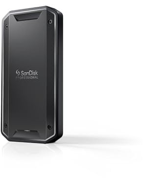 SanDisk PROFESSIONAL PRO-G40 SSD 1 TB (mobile SSD, exFAT formatiert, robuste NVMe SSD mit Thunderbolt 3, USB-C, bis zu 3.000 MB/s Lesen, IP68 Gehäuse, staub- und wasserbeständig)