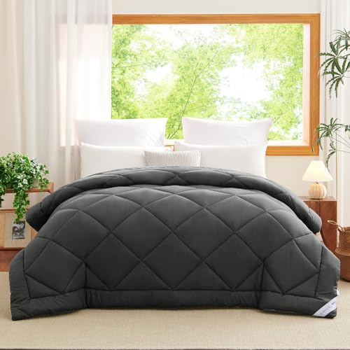 WAVVE Bettdecke 140x200 cm Ganzjahresdecke 4 Jahreszeiten, Steppdecke 300gsm Mikrofaser 140x200cm, Super Weiche Zudecke Schlafdecke Atmungsaktive 140 x 200, Grau