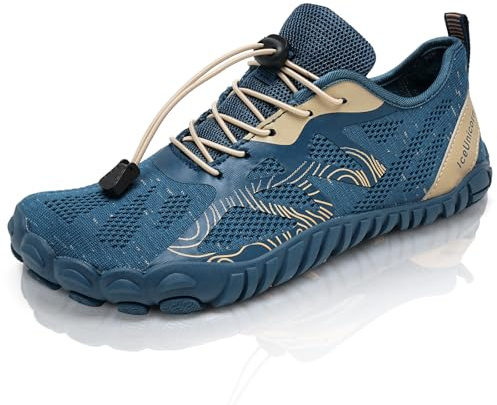 IceUnicorn Herren Damen Barfußschuhe Traillaufschuhe Fitnessschuhe Knit Minimalistische Breiter Zehenbox
