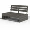 HAGO Gartenbank | Massivholz | Outdoor Möbel | Palette | hohe Rückenlehne robuste Konstruktion | 3-Sitzer Elegante Sitzgelegenheit | wetterfest Wohnzimmer Terrasse