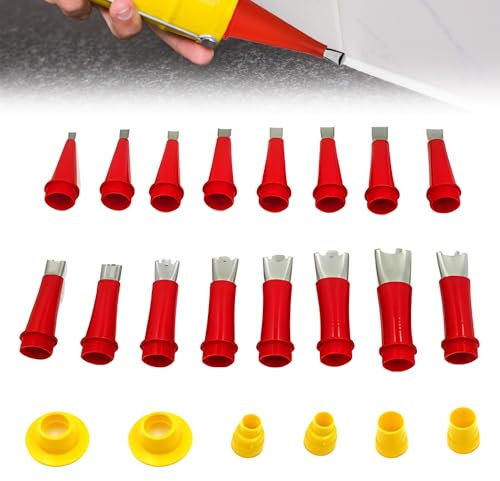 Calfeutrage Buse Applicateur Réutilisable, 2024 Neu Trousse à outils universelle de buse en caoutchouc intégrée (22PCS (6 accessoires))
