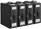WELTRXE Bedding Storage, 4 Pack Foldable Bed Sheet Organiser with Zipper Closure and Handle, Foldaway Wardrobe Storage Box, Storage Bins for King Queen Sheet Duvet Cover Set Blanket Clothes, Black