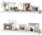 Lot de 2 étagères flottantes en noyer de 60 cm pour fixation murale, étagère à rebord pour enfants, étagère pour salon, cuisine, chambre à coucher, salle de bain, affichage photo, organisation de la
