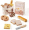 ROBUD Holz Spielzeug-Lebensmittel, Spielküche Zubehör Holz Lebensmittel Backen zum Schneiden für Rollenspiel mit Aufbewahrungstasche, Mädchen Jungen Spielzeug Geschenke ab 3 Jahren, Backset
