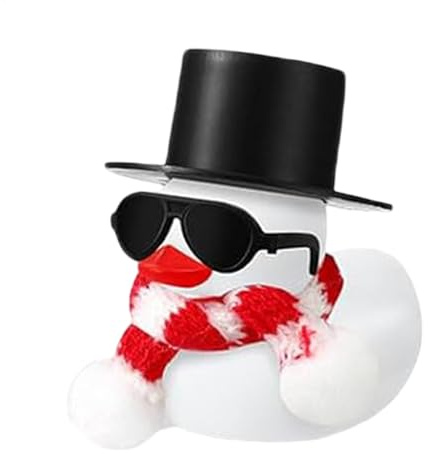 Tyinerc Gummiente zum Drücken, Entenspielzeug für Weihnachten, schwimmende und quietschende Gummienten mit Sonnenbrille, Schal, Hüte, schwimmende aus Gummi