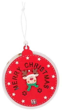 BUGUUYO Weihnachtslicht Weihnachtswichtel Rot Weihnachten Holz Tage Adventskalender