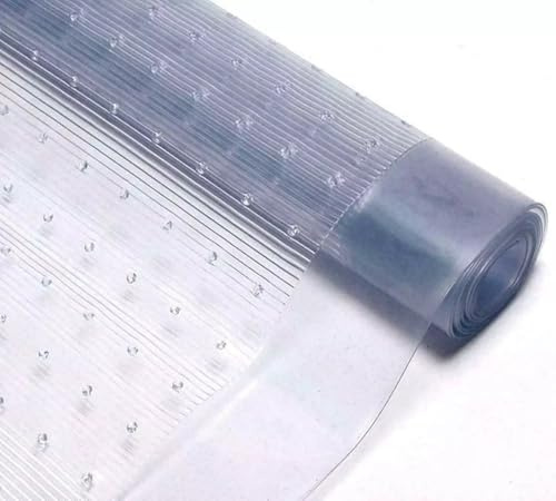 DUAYRA Vinyl Carpet Protector | Heavy Duty Clear Plastic Sheet | Waterproof Carpet Protector | Anti Slip Home Hallway Runner | Floor Mat Protection | Thick Film Roll | Non-Toxic | (3.28FT x 27'')