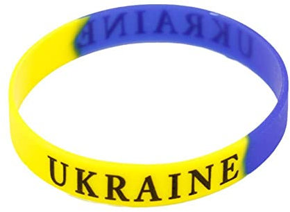 Silikon-Armband mit Ukraine-Flagge, Gedenkarmband, ukrainische Nationalflagge, Gummi-Armband, inspirierendes Sportarmband, Geschenk, Party-Zubehör