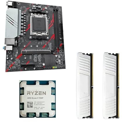 Carte mère AM5 B650 Compatible MATX Ryzen7000-9000Series DDR5 CPU de Bureau 32 Go Kit Ryzen7500F Multi-Option B650M-D(Motherboard+CPU)