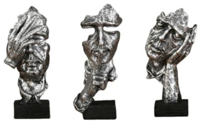 Fangxuee Statue Abstract Resin Desktop Ornaments Sculpture Miniature Figurines Face Character Nordic Art Crafts Office Home C