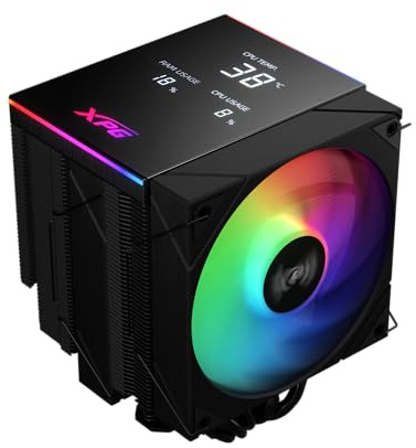 XPG MAESTRO PLUS 62DA 120mm ARGB Gehäuselüfter Schwarz | Leistungsstarker PWM-Lüfter für PC-Gaming | Adressierbare RGB-Beleuchtung | Hoher Luftstrom | Leiser Betrieb | 120 mm PC Lüfter